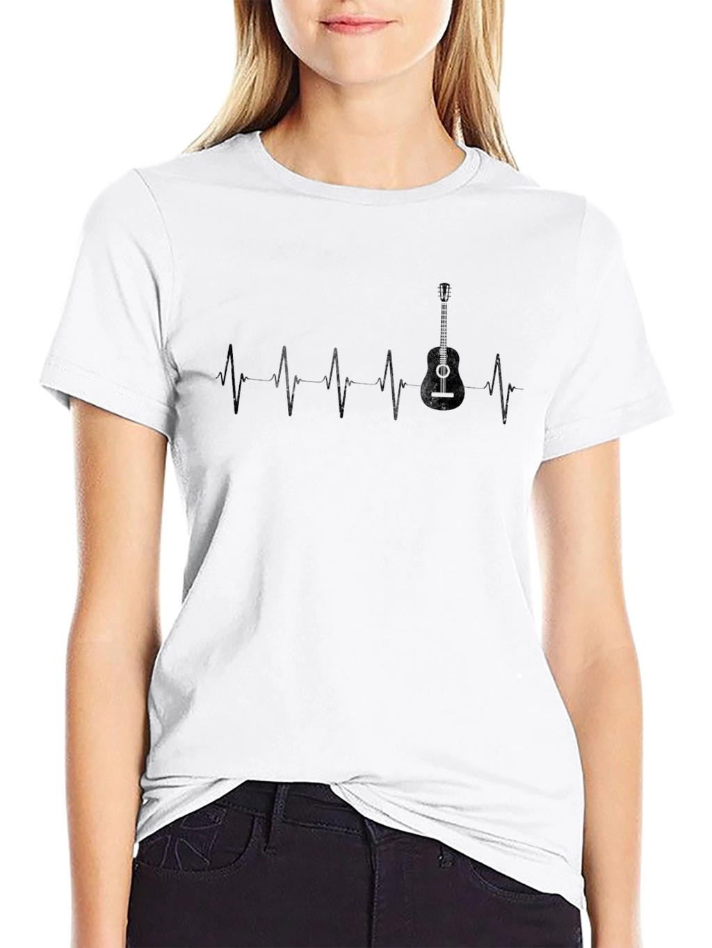 Guitar Heartbeat T-Shirt - Musician Tee
