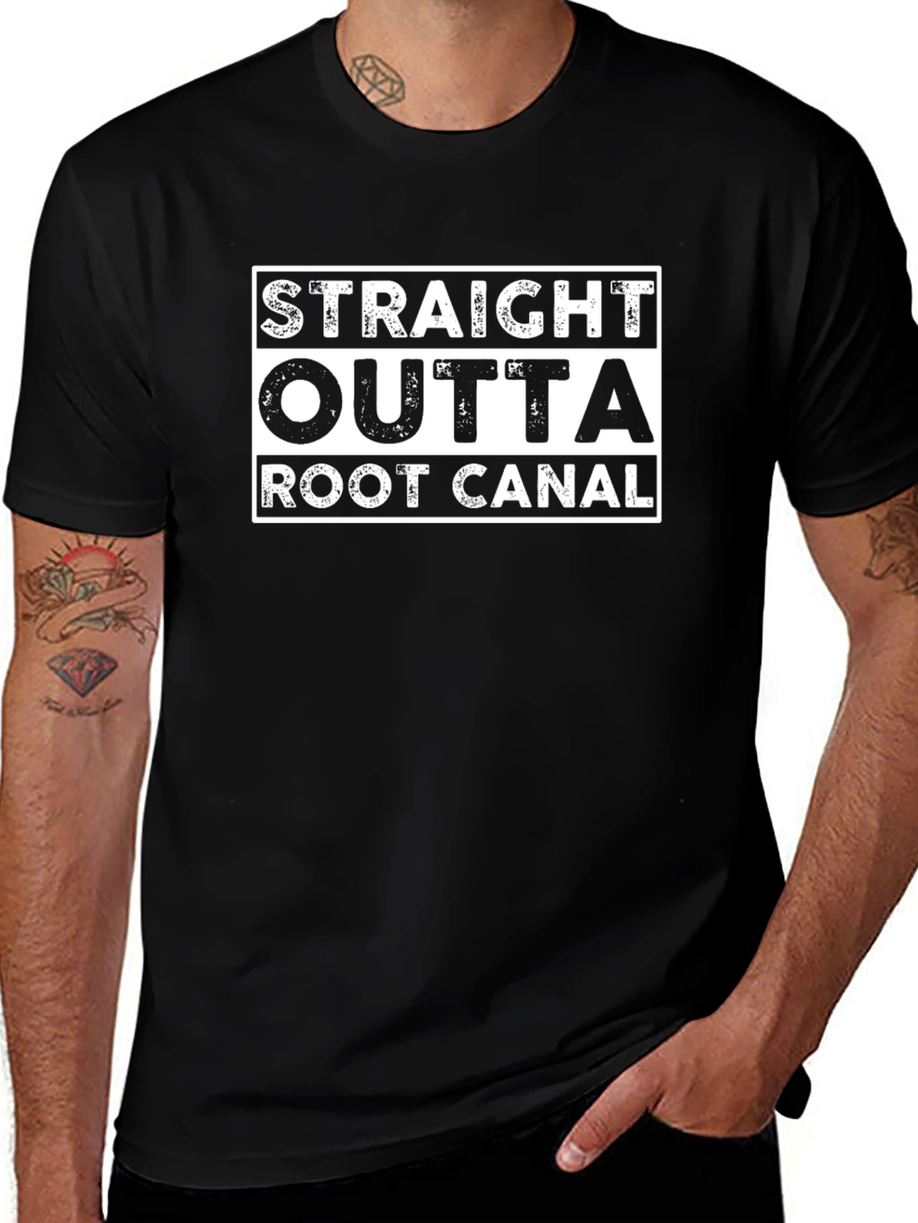 Straight Outta Root Canal Black T-Shirt