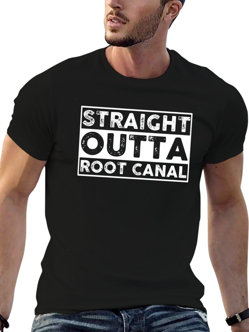 Straight Outta Root Canal Black T-Shirt