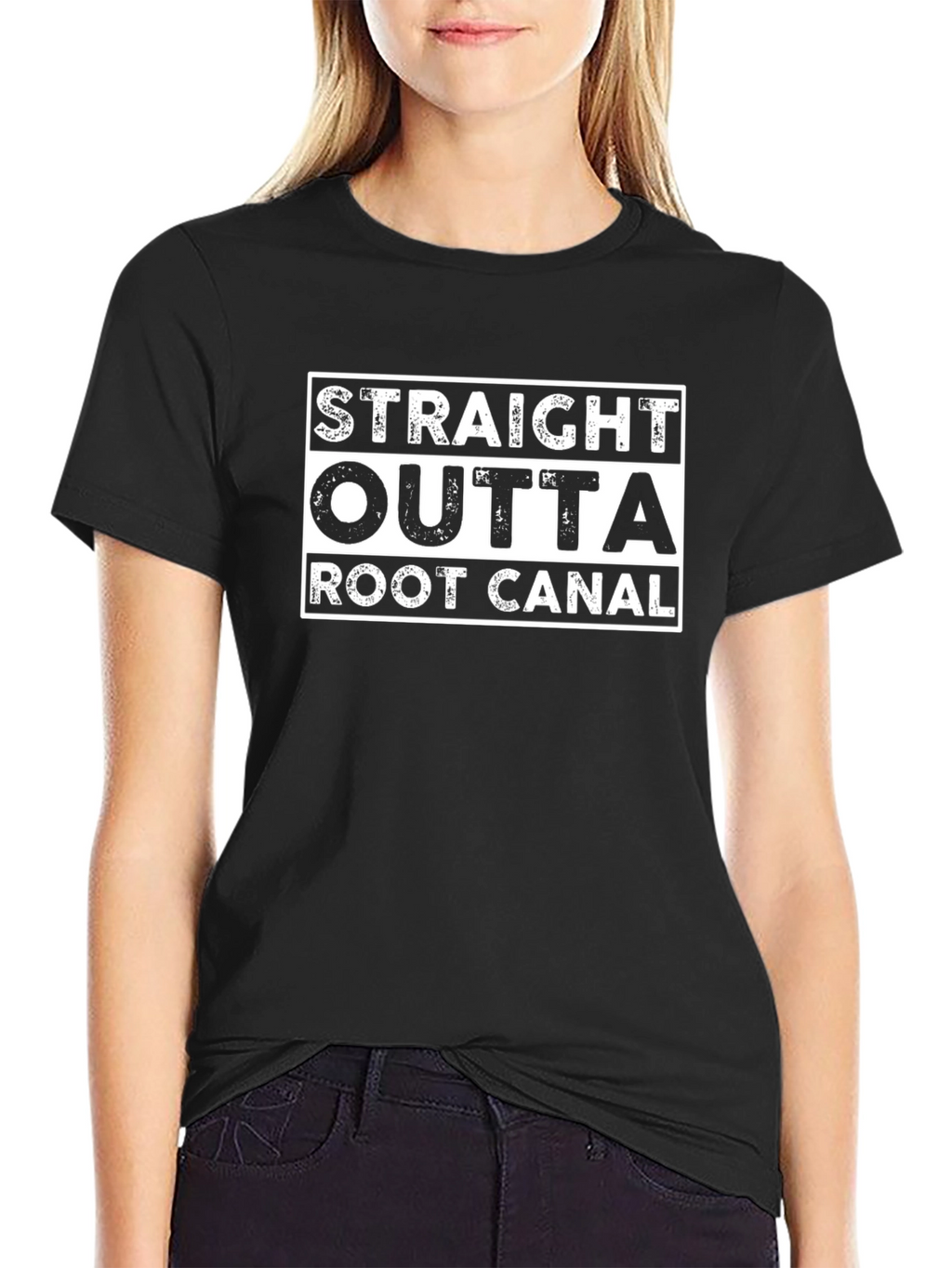 Straight Outta Root Canal Black T-Shirt