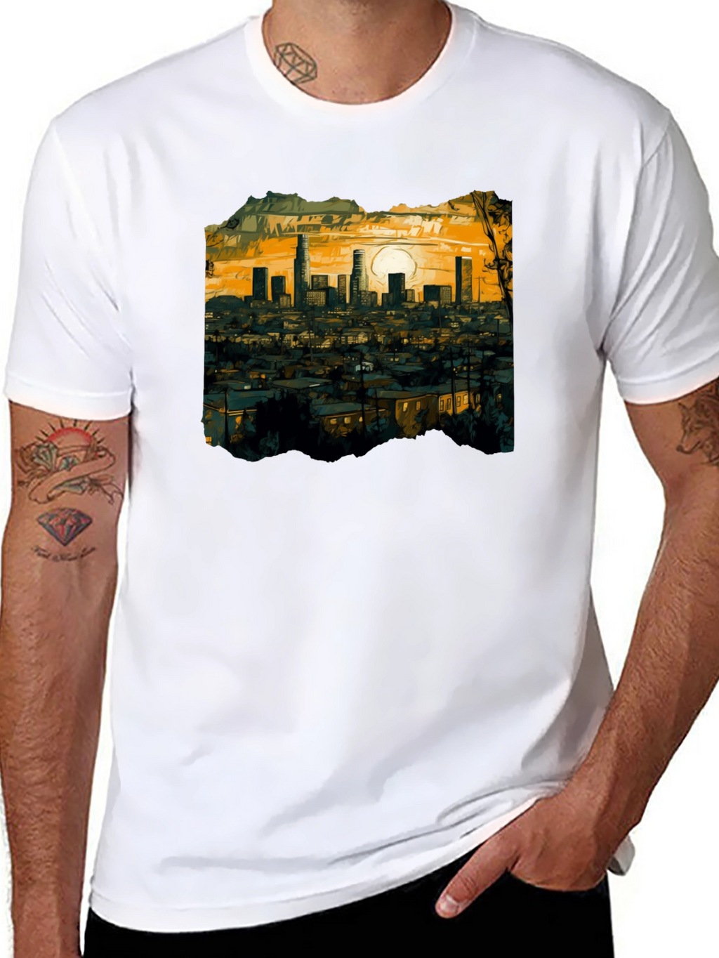 LA Sunset Graphic Tee - Soft Cotton Comfort