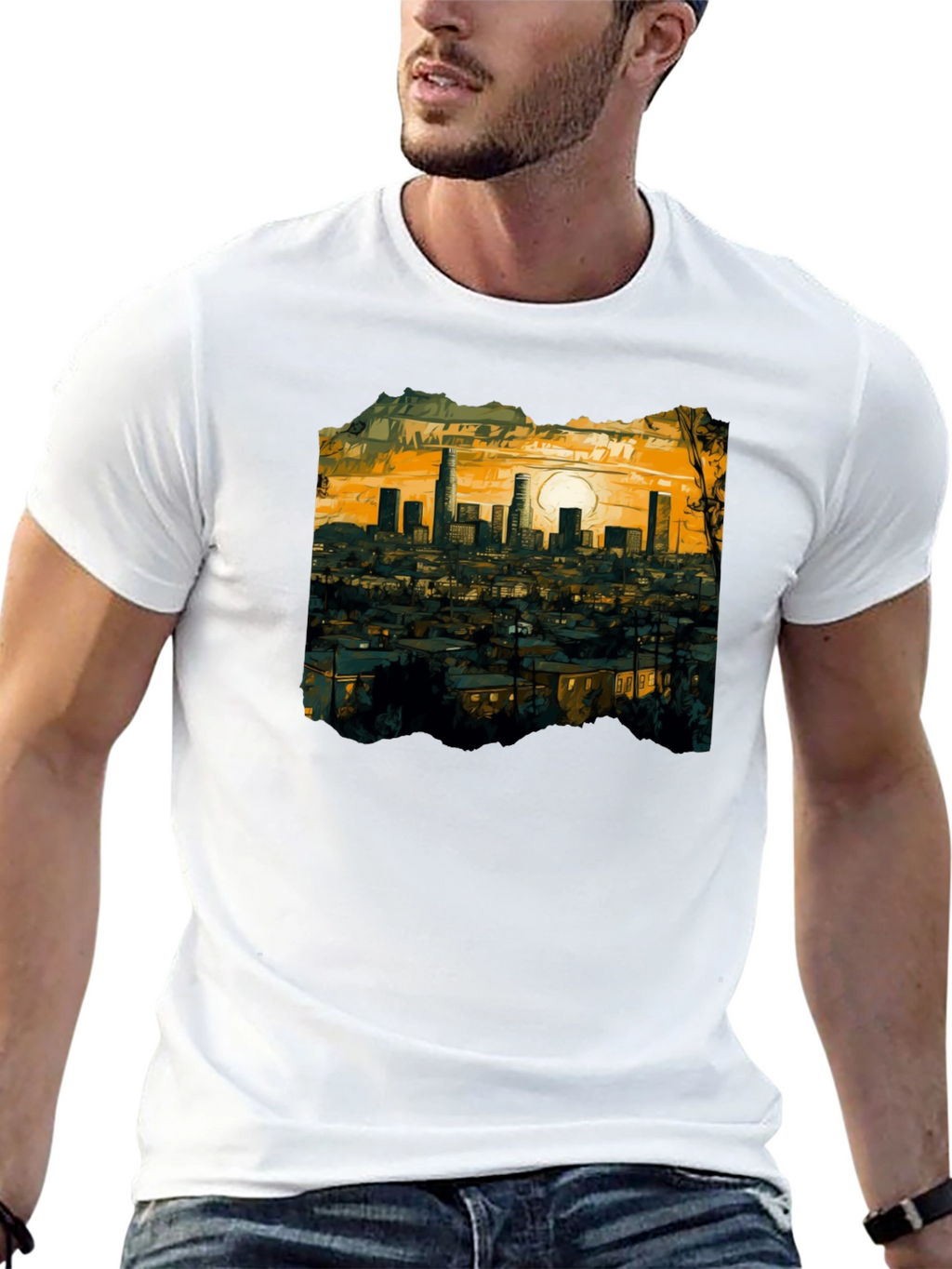 LA Sunset Graphic Tee - Soft Cotton Comfort
