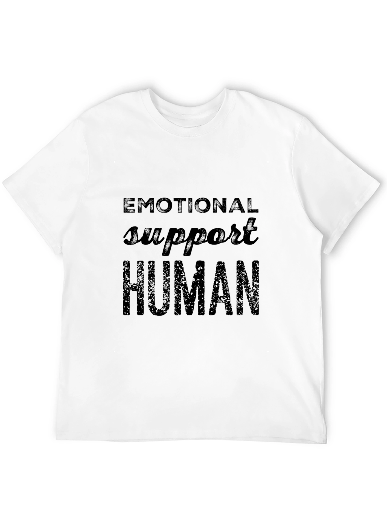 Emotional Support Human Black T-Shirt
