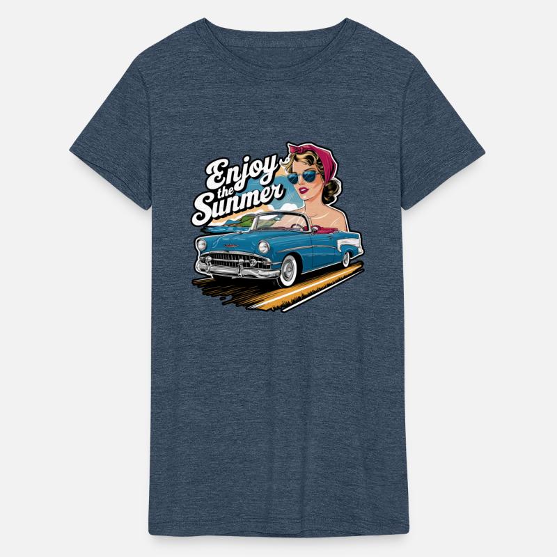 Cabrio Women Enjoy the Summer 1950th 1960th