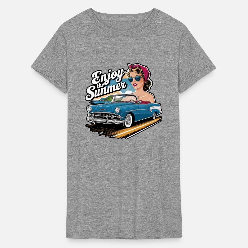 Cabrio Women Enjoy the Summer 1950th 1960th