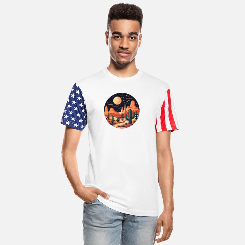 Cactus Desert Moon Sunset Night Sky