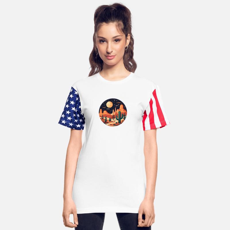 Cactus Desert Moon Sunset Night Sky