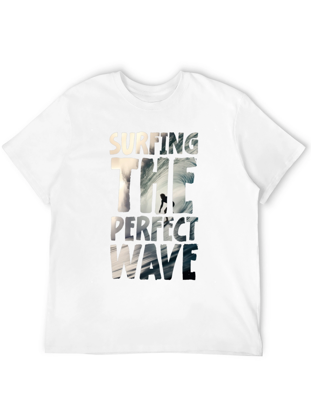 Surfing the Perfect Wave Black T-Shirt