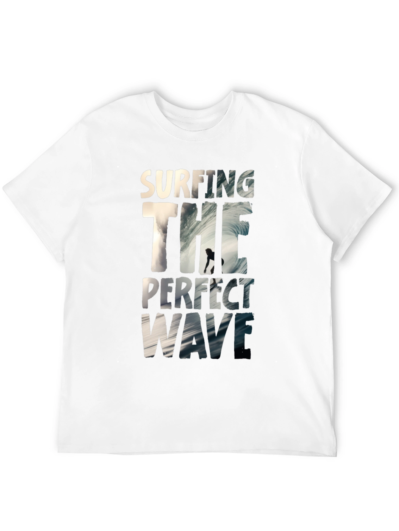 Surfing the Perfect Wave Black T-Shirt