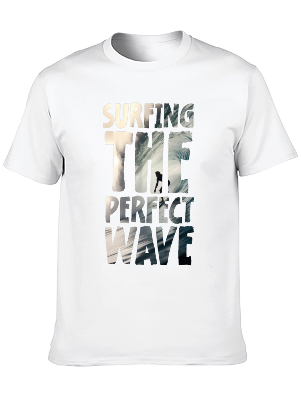 Surfing the Perfect Wave Black T-Shirt