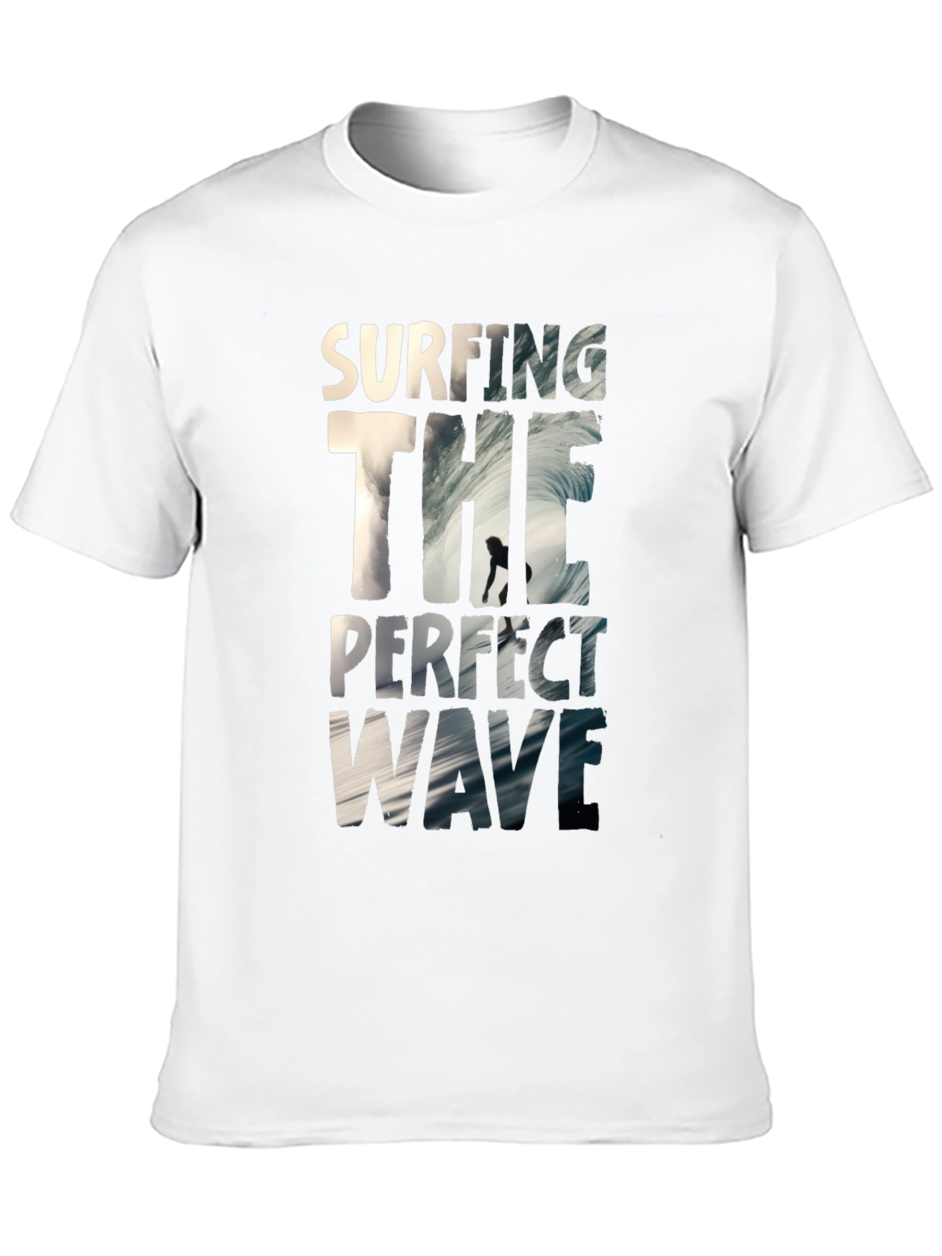 Surfing the Perfect Wave Black T-Shirt