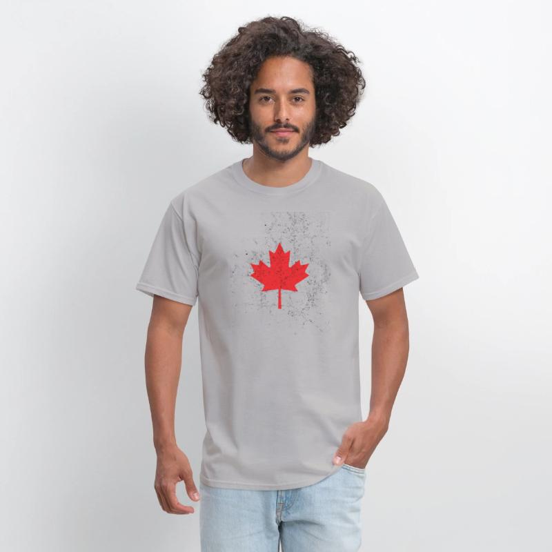 canada happy day maple leaf flag retro vintage