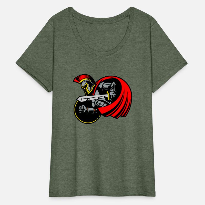 Cartoon greek warrior spartan logo vector image