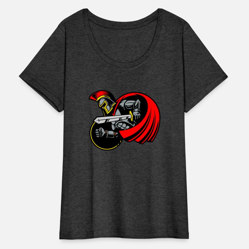 Cartoon greek warrior spartan logo vector image