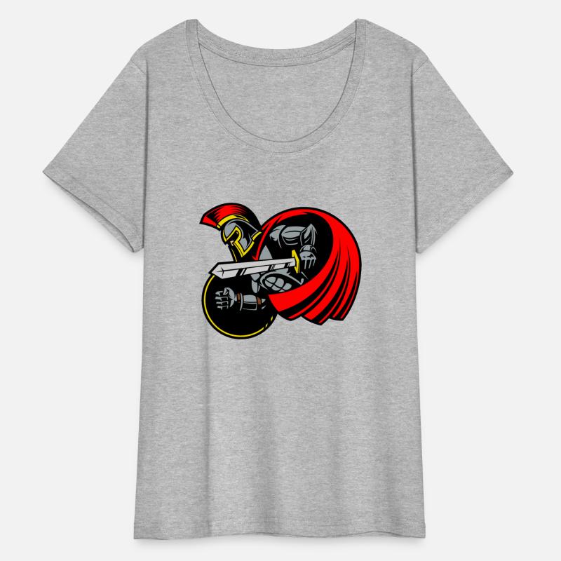 Cartoon greek warrior spartan logo vector image