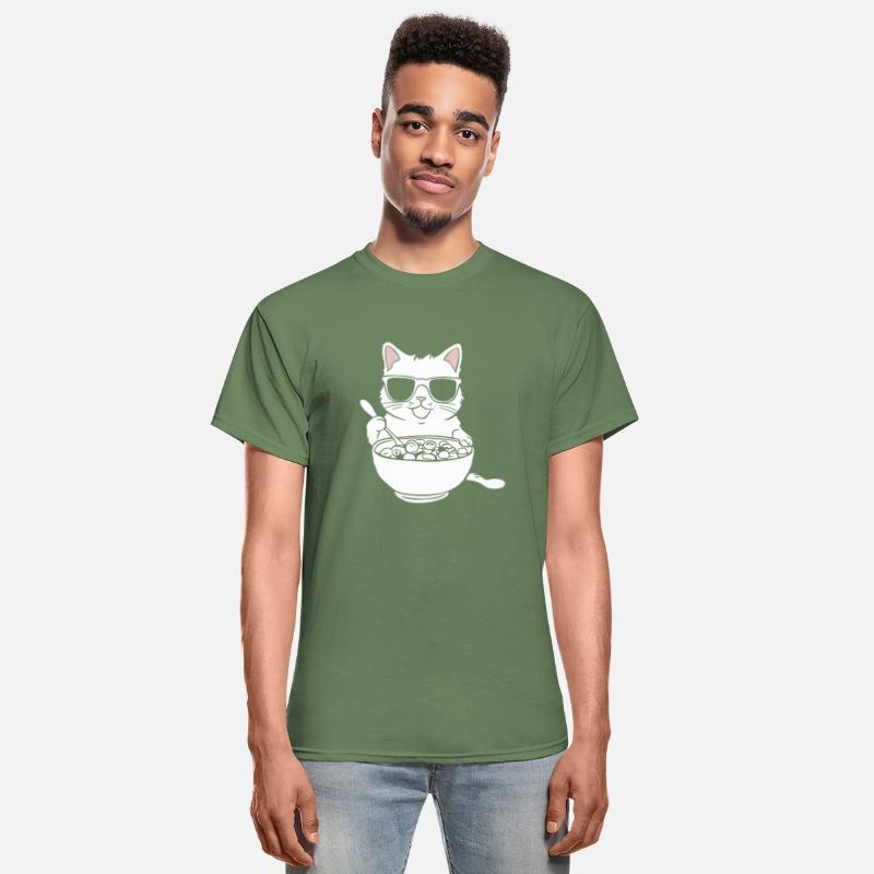 Cat Wearing Sunglasses Eating Cereal Art