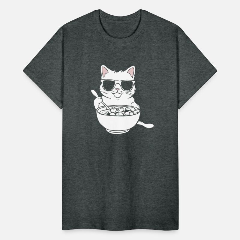 Cat Wearing Sunglasses Eating Cereal Art