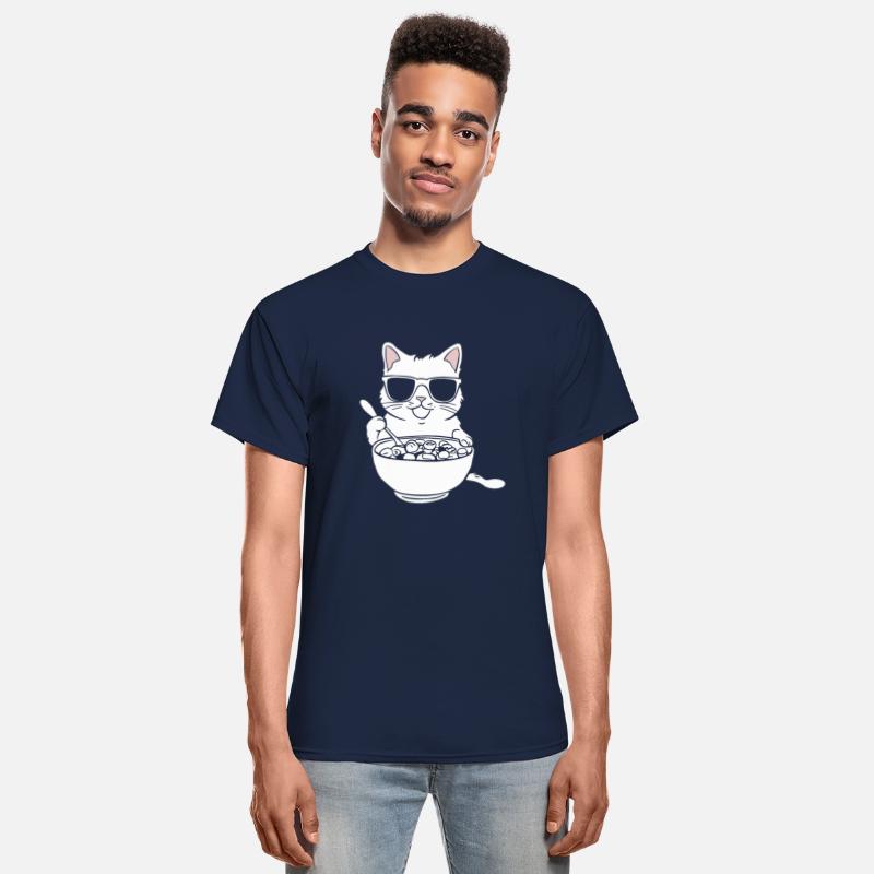 Cat Wearing Sunglasses Eating Cereal Art