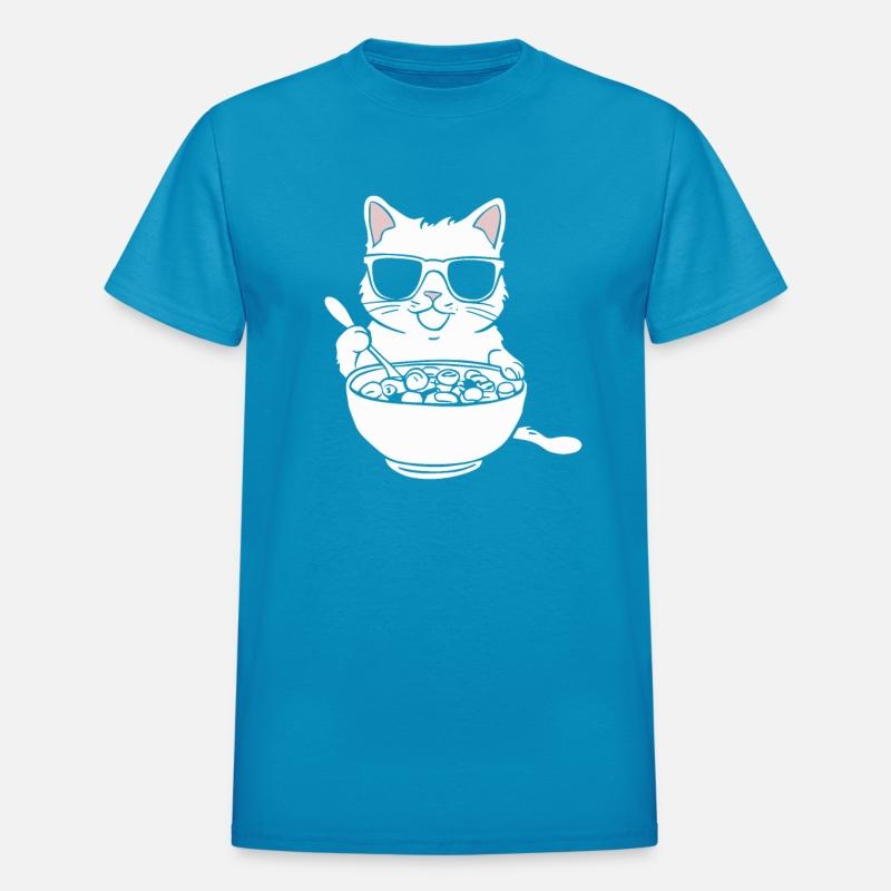 Cat Wearing Sunglasses Eating Cereal Art