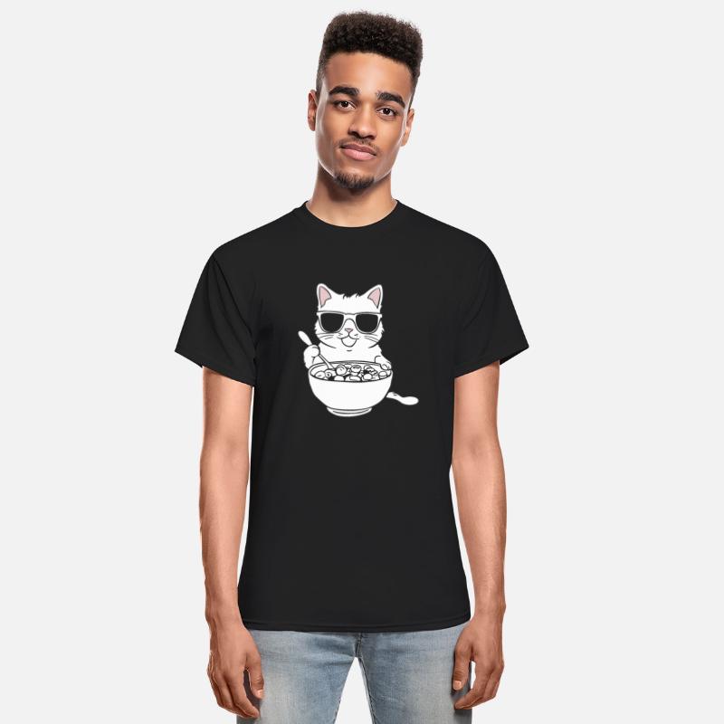 Cat Wearing Sunglasses Eating Cereal Art