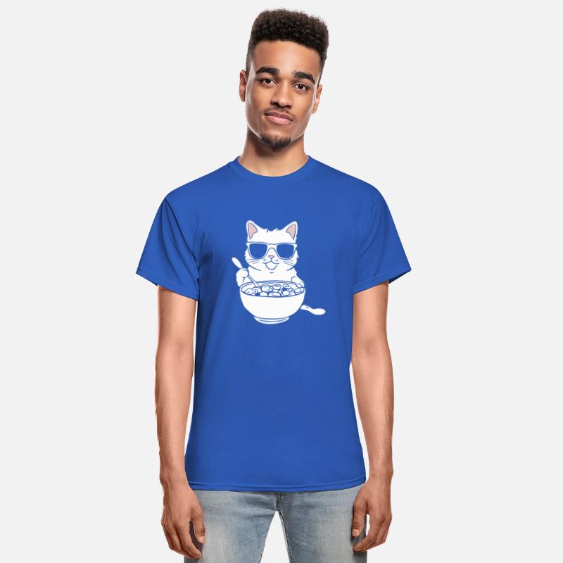 Cat Wearing Sunglasses Eating Cereal Art