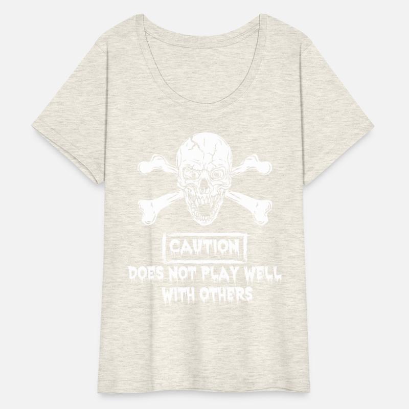 Caution Scary Skull Crossbone Halloween