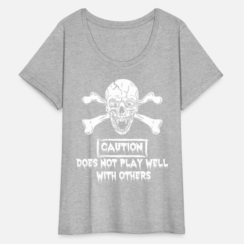 Caution Scary Skull Crossbone Halloween
