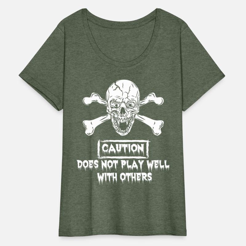 Caution Scary Skull Crossbone Halloween