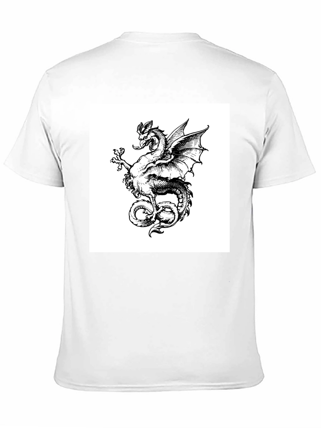 Dragon Graphic Tee - Mens Black Cotton T-Shirt