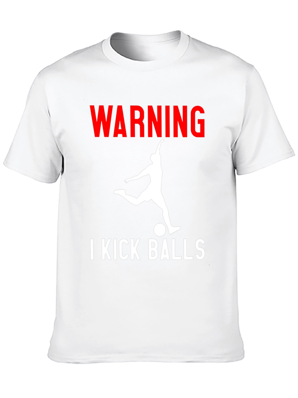Warning: I Kick Balls Graphic Tee - Black