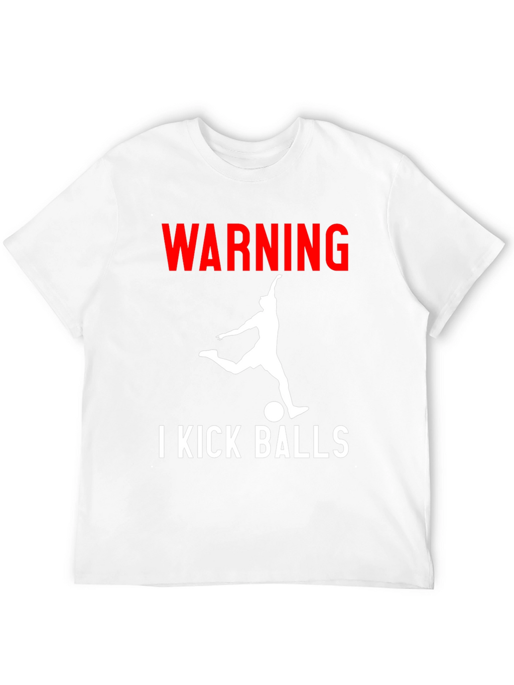 Warning: I Kick Balls Graphic Tee - Black