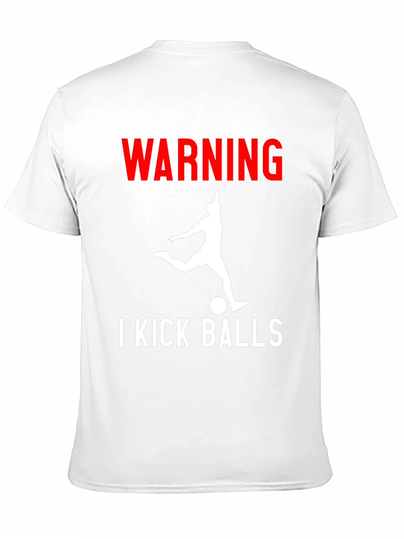 Warning: I Kick Balls Graphic Tee - Black