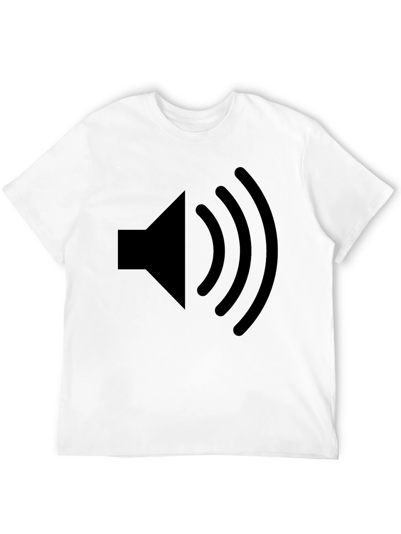 Speaker Volume Graphic Tee - Black Cotton T-Shirt