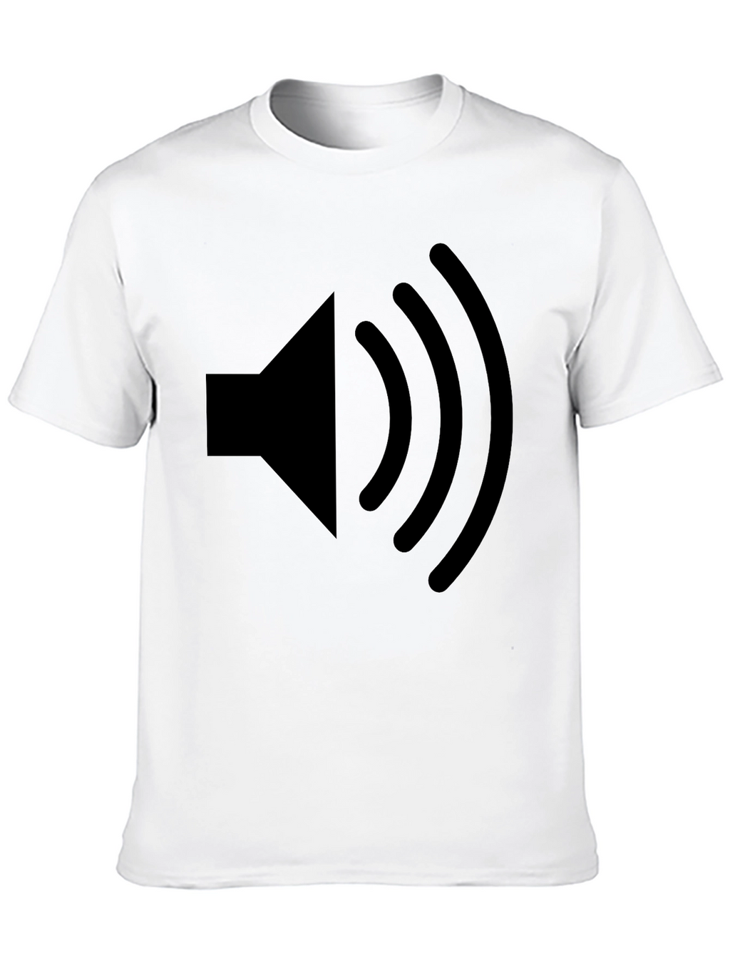 Speaker Volume Graphic Tee - Black Cotton T-Shirt