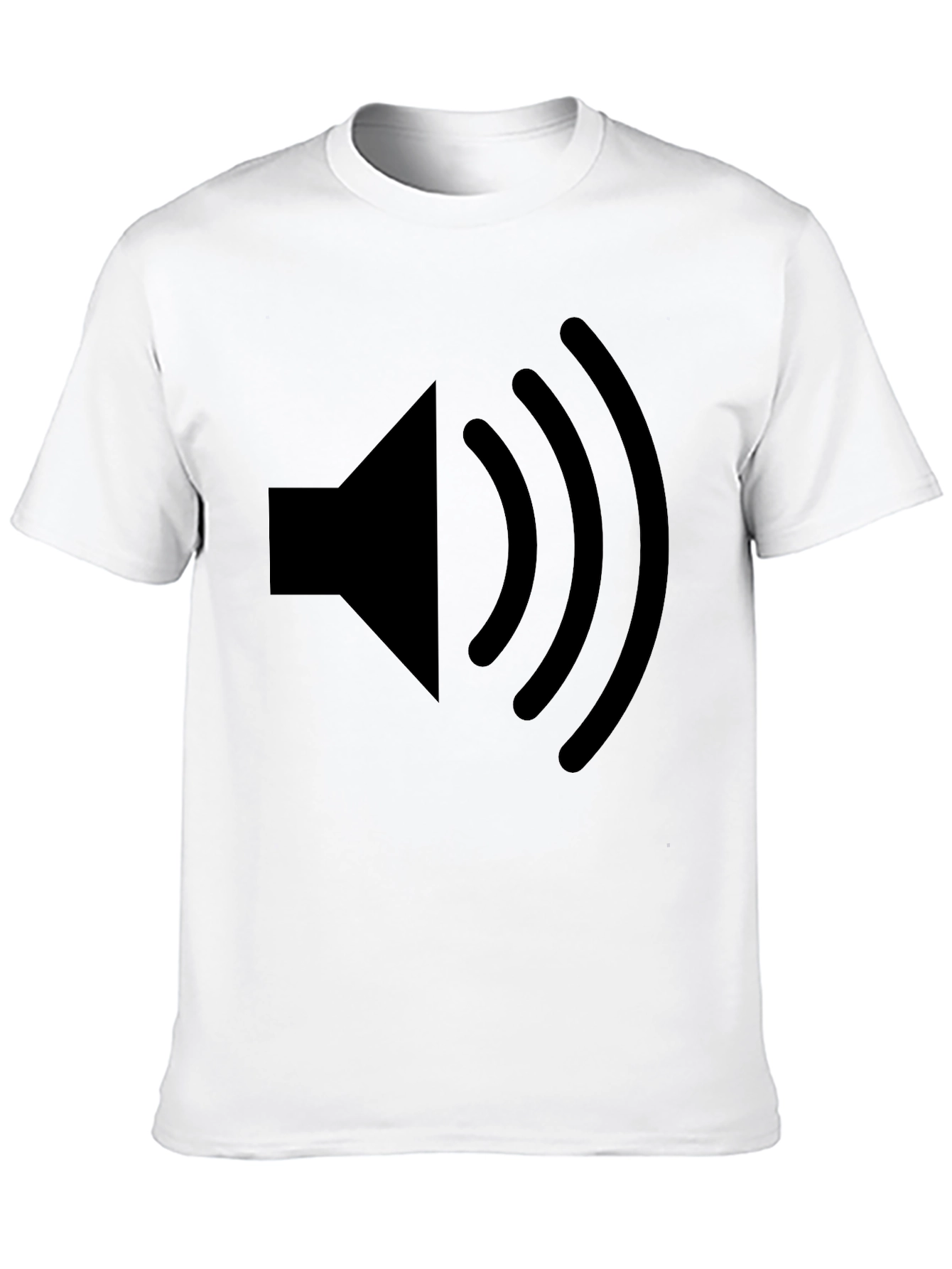 Speaker Volume Graphic Tee - Black Cotton T-Shirt