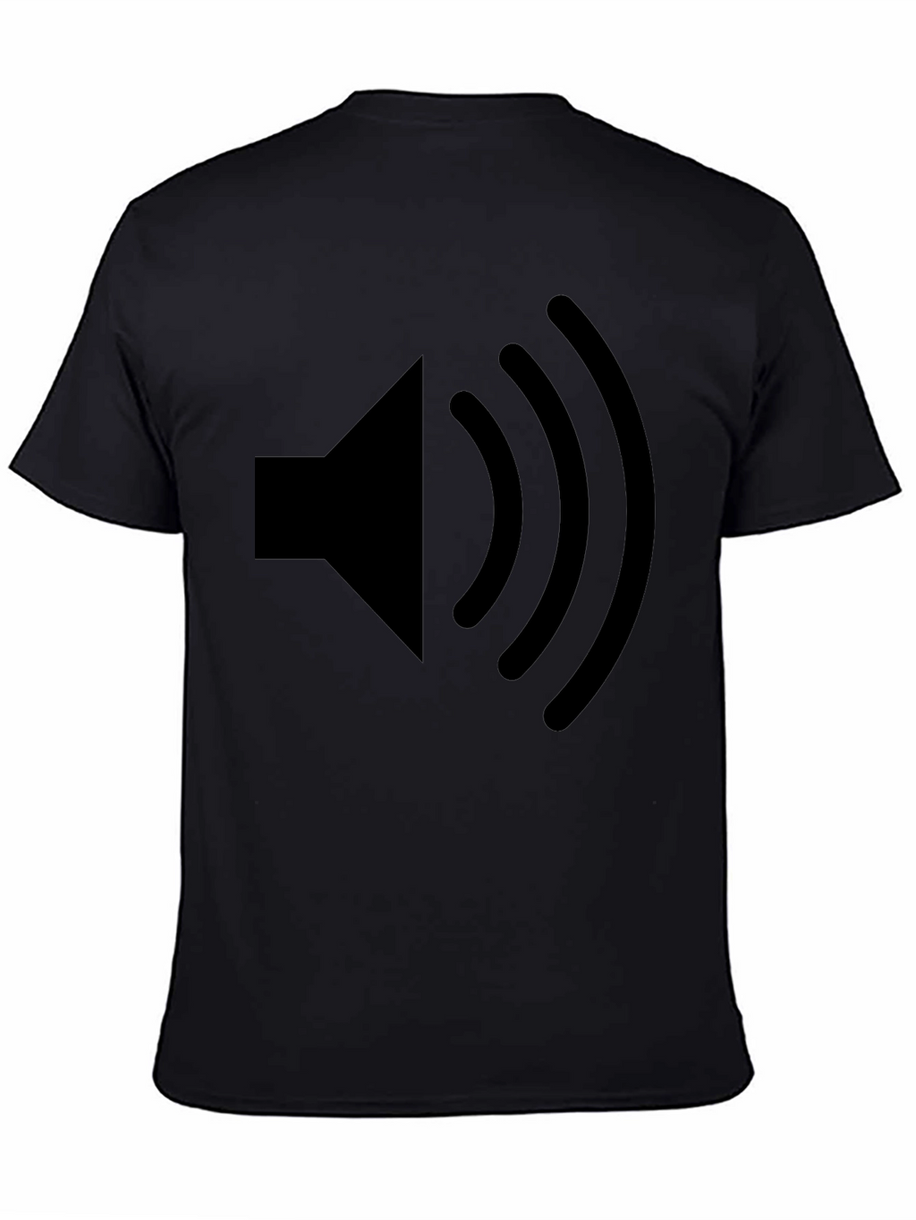 Speaker Volume Graphic Tee - Black Cotton T-Shirt