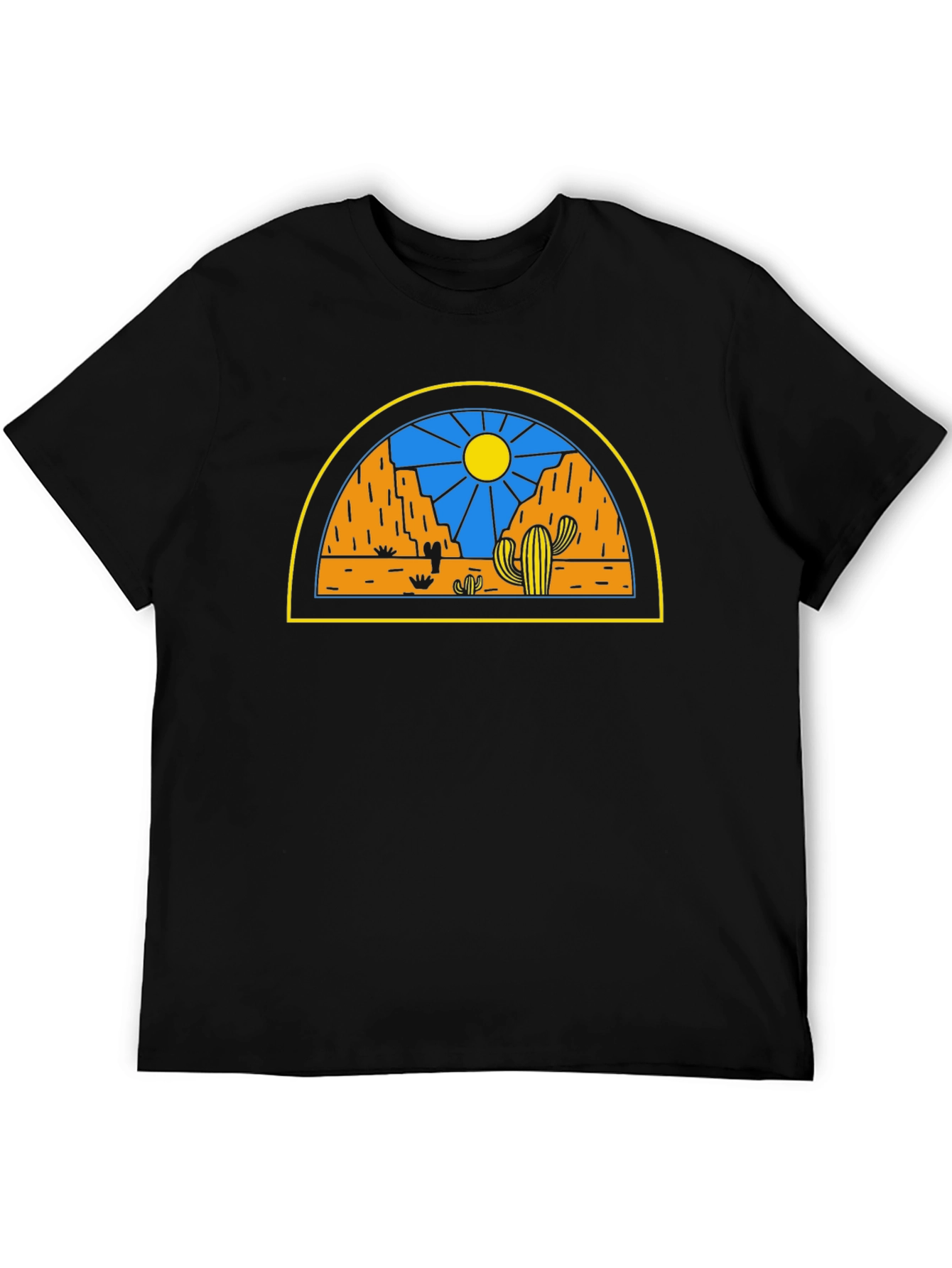 Desert Scene Graphic Tee - Black Unisex T-Shirt