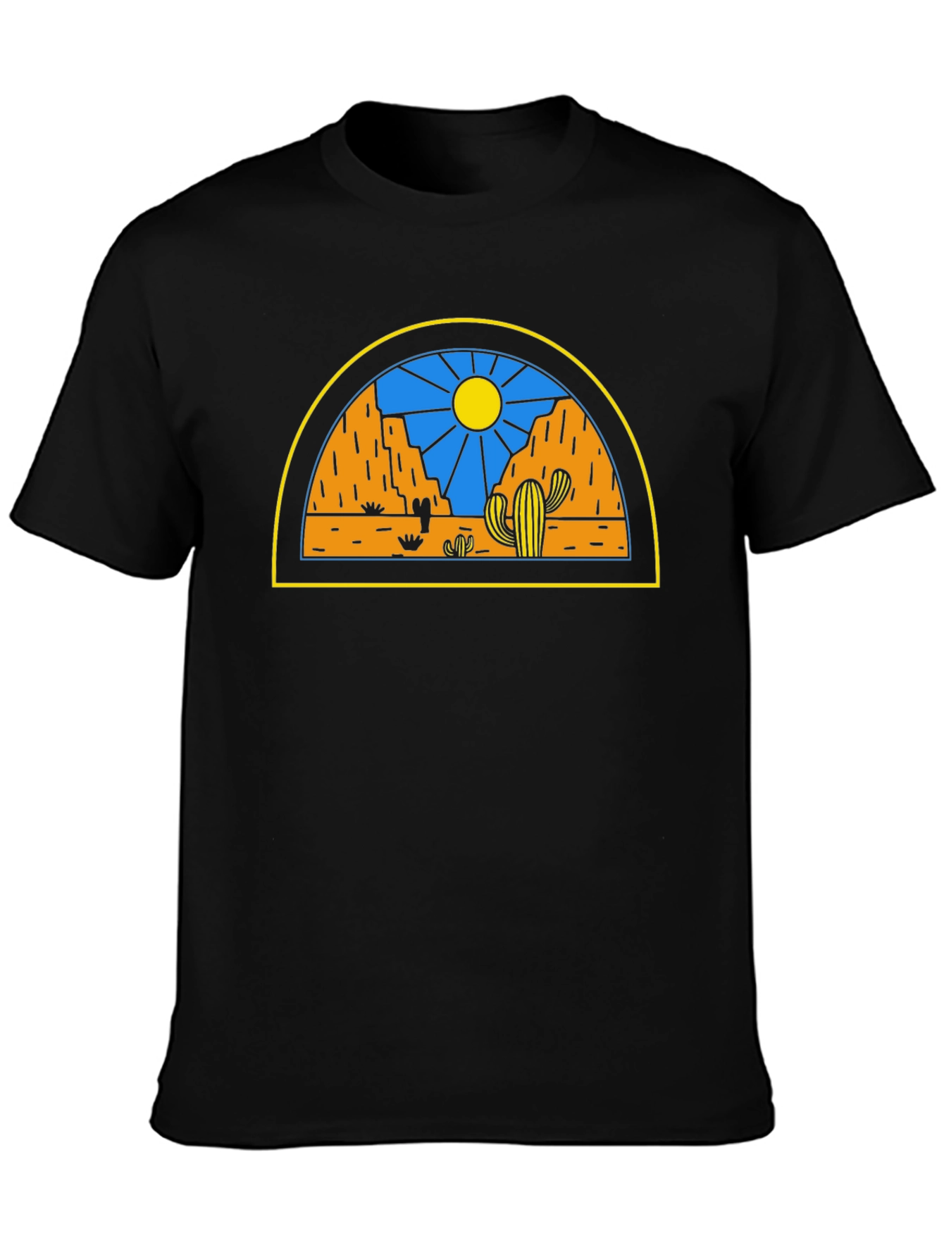 Desert Scene Graphic Tee - Black Unisex T-Shirt