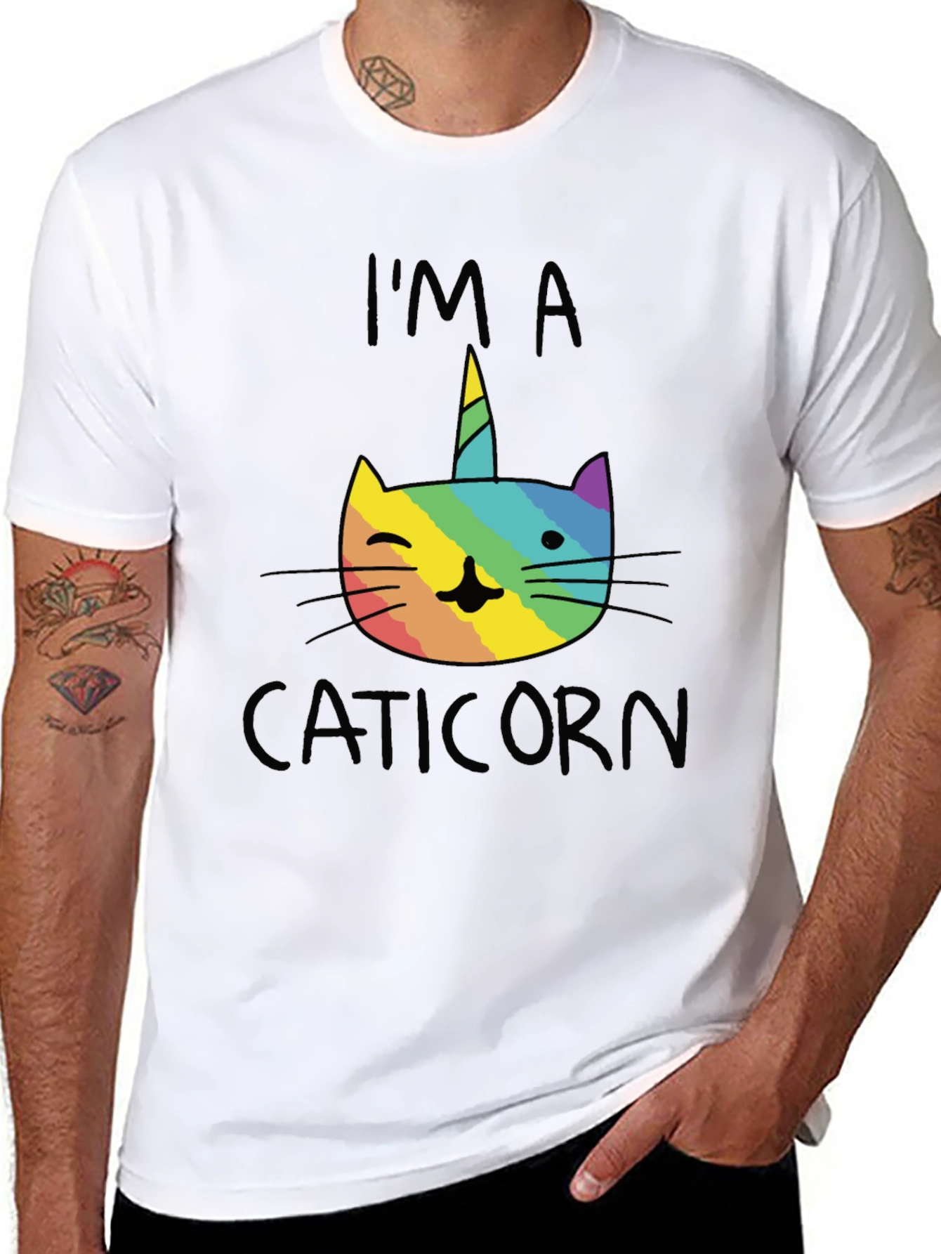 Caticorn T-Shirt - Rainbow Unicorn Cat