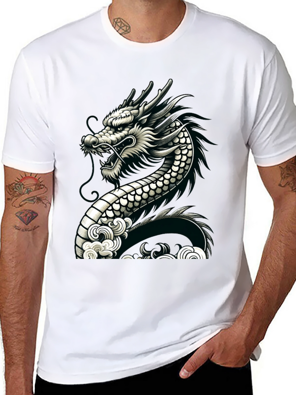 Dragon Graphic Black Tee