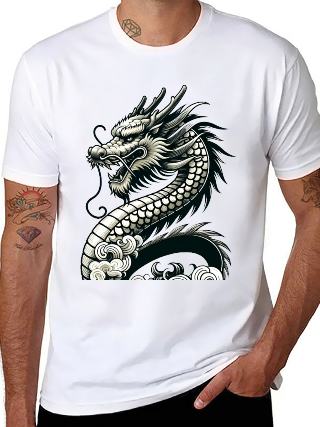 Dragon Graphic Black Tee