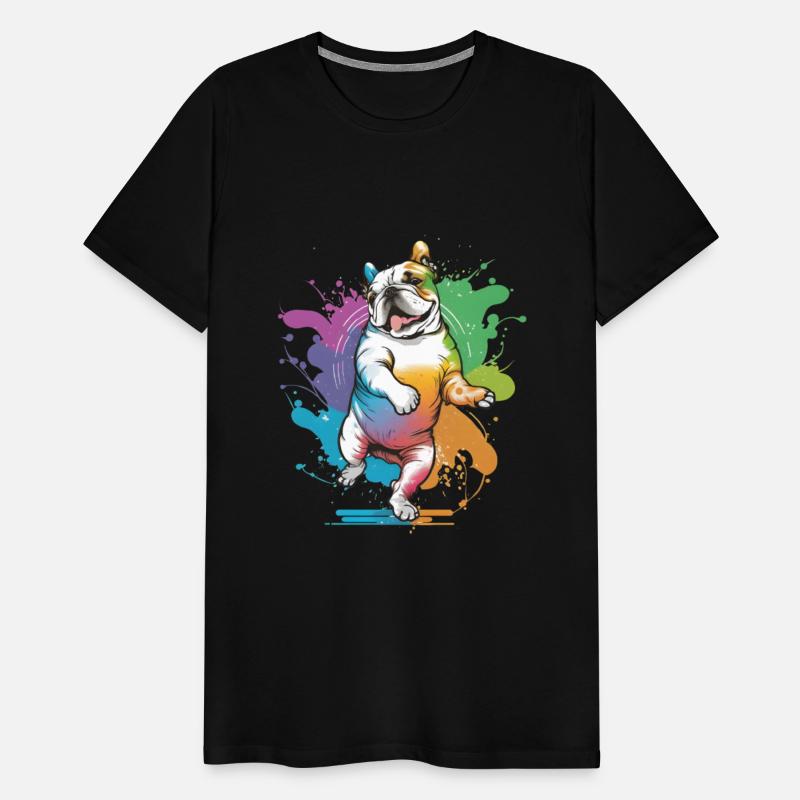 Colorful Kawaii Bulldog Dancing
