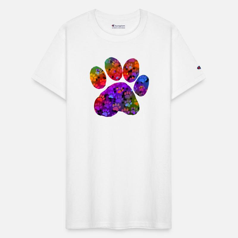 Colorful Paw Camo Paw Print (dark))