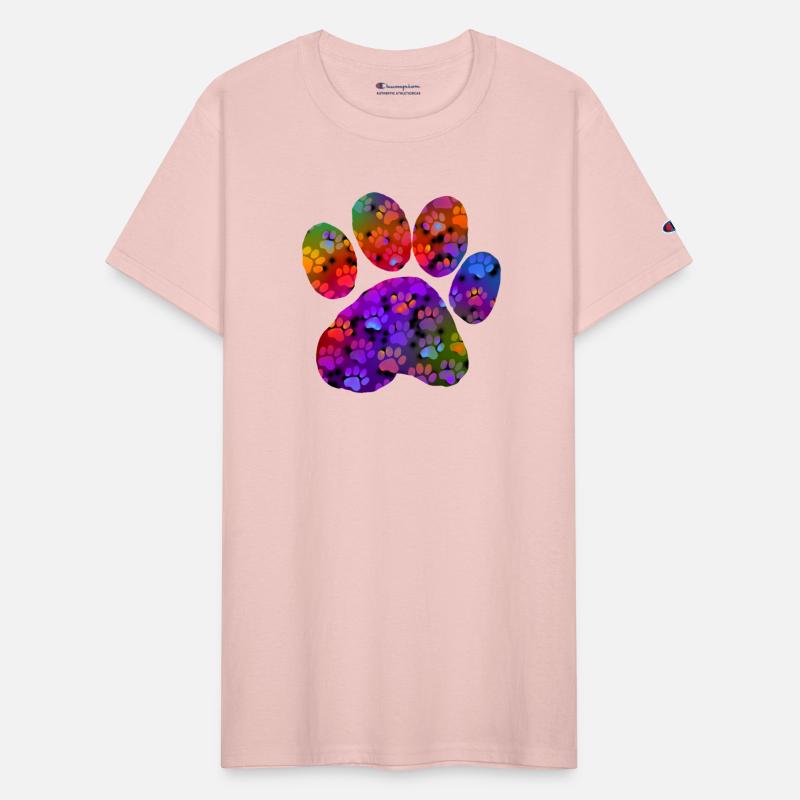 Colorful Paw Camo Paw Print (dark))