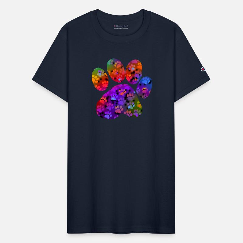 Colorful Paw Camo Paw Print (dark))