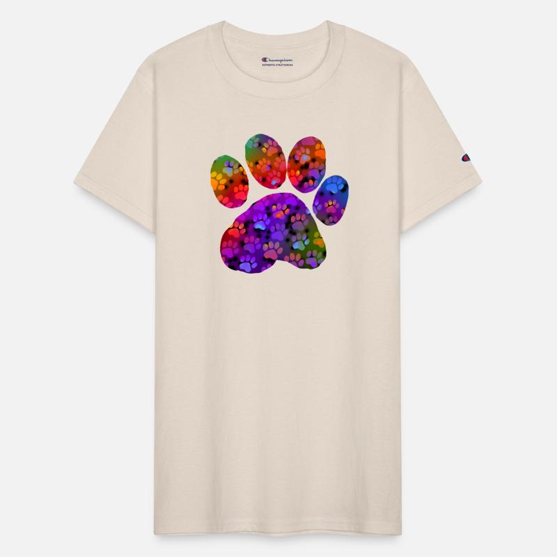 Colorful Paw Camo Paw Print (dark))