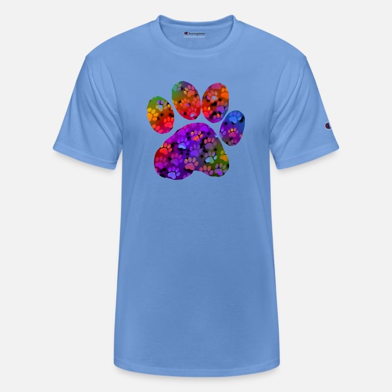 Colorful Paw Camo Paw Print (dark))