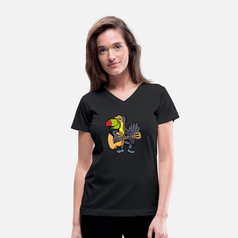 Comic Toucan Playing Guitar