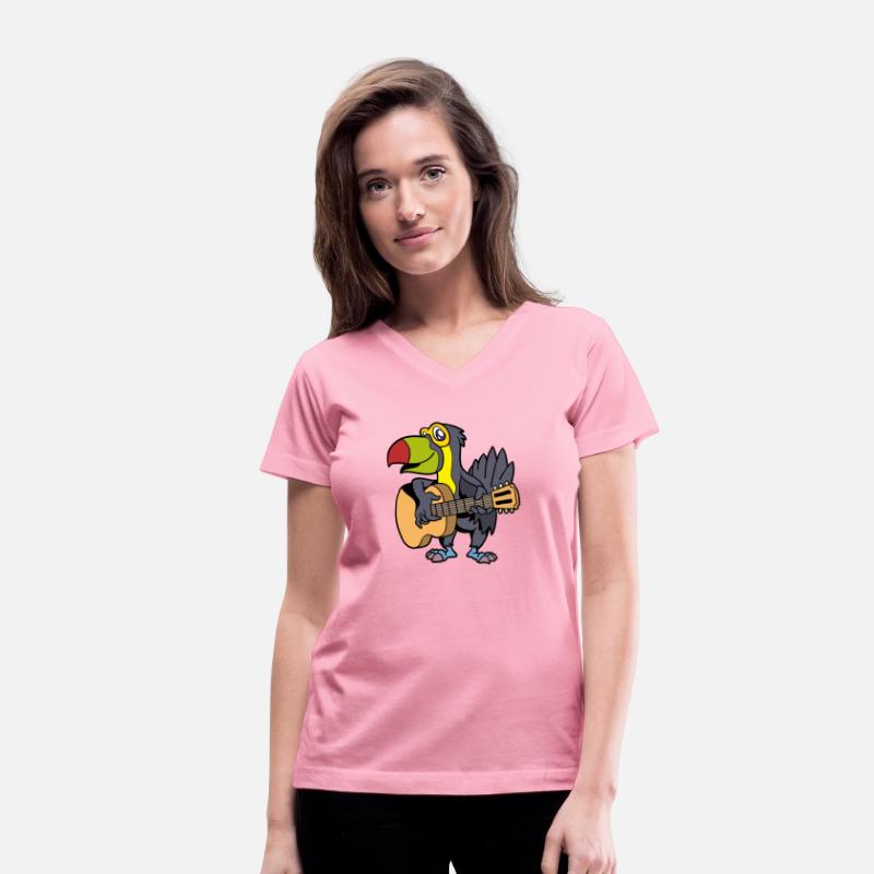 Comic Toucan Playing Guitar