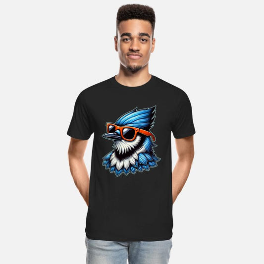 Cool Blue Jay Bird Design with Sunglasses Funny